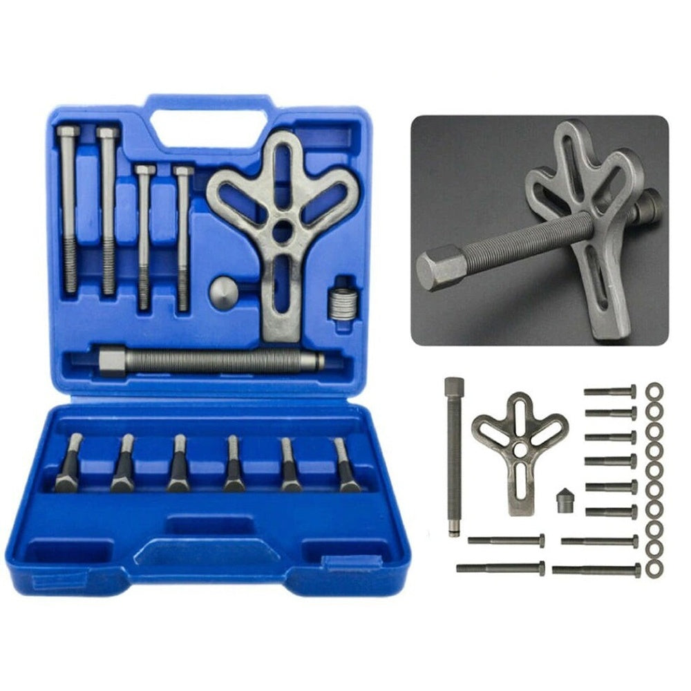 Steering wheel puller tool kit 13 pieces in blue case