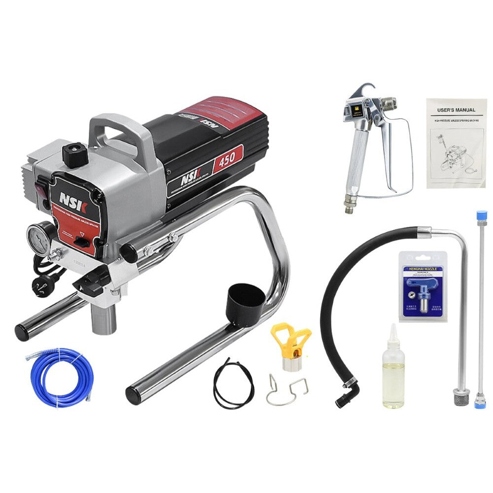 Paint sprayer in NZ home renovation setting