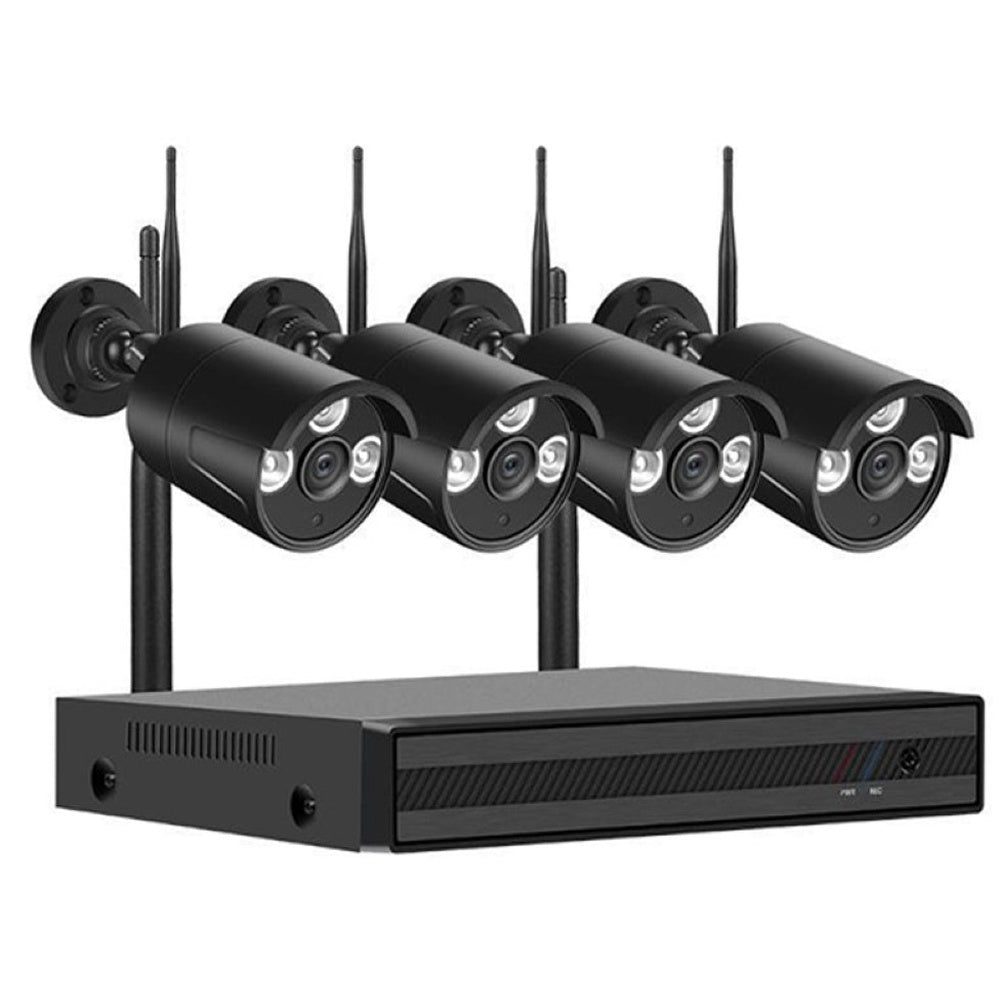 Wireless security cameras with antenna for wifi