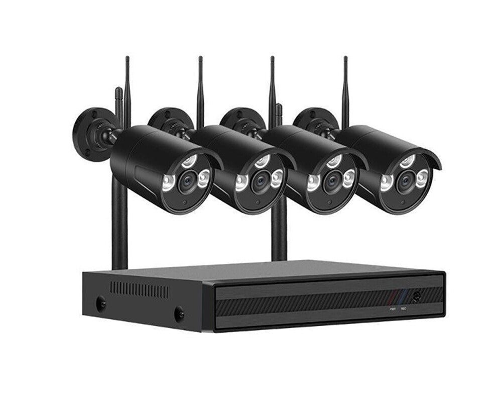 Wireless security cameras with antenna for wifi