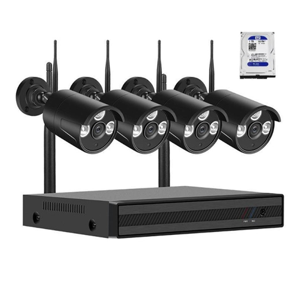 Wireless Security Camera System with 4 cameras and NVR