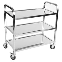 Thumbnail for Kitchen trolley 3 layers stainless steel frame front view