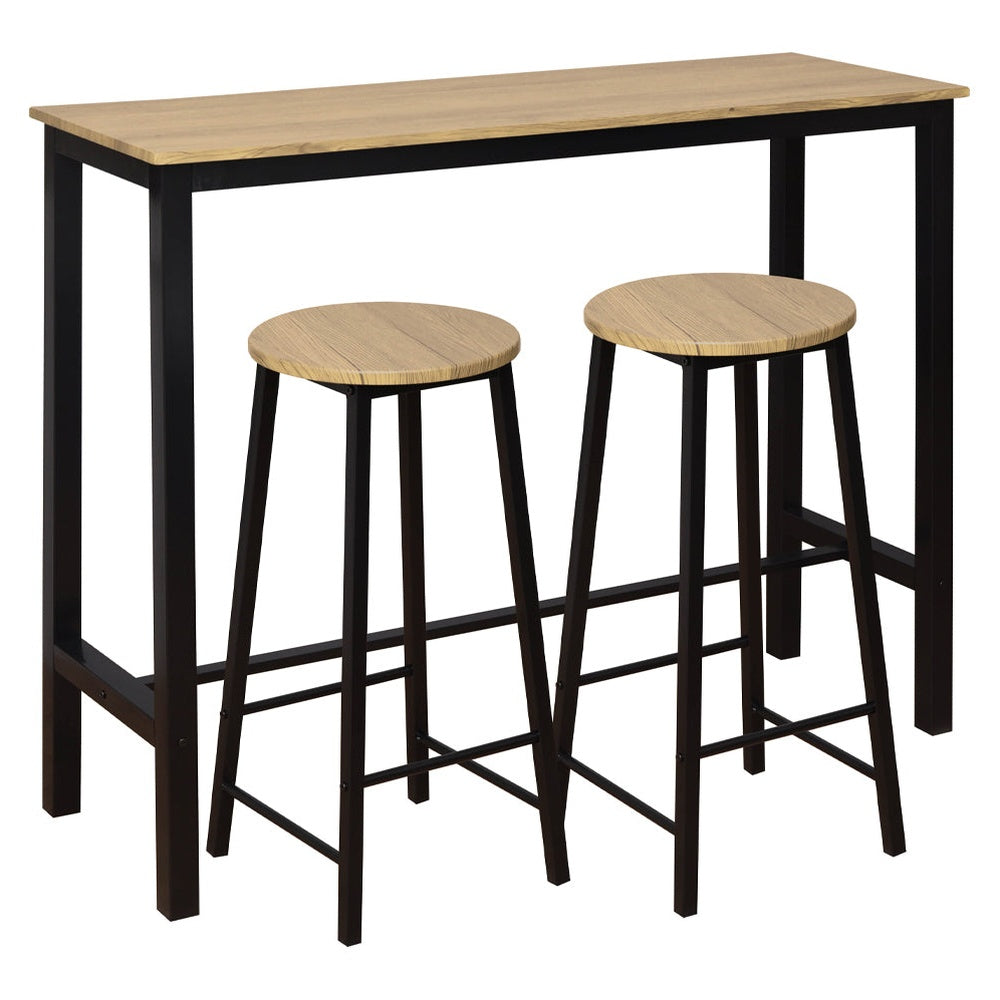 Bar table set showing compact size for NZ homes