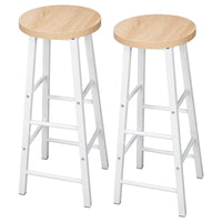 Thumbnail for Set of 2 Modern Bar Stools Barstool Metal Legs