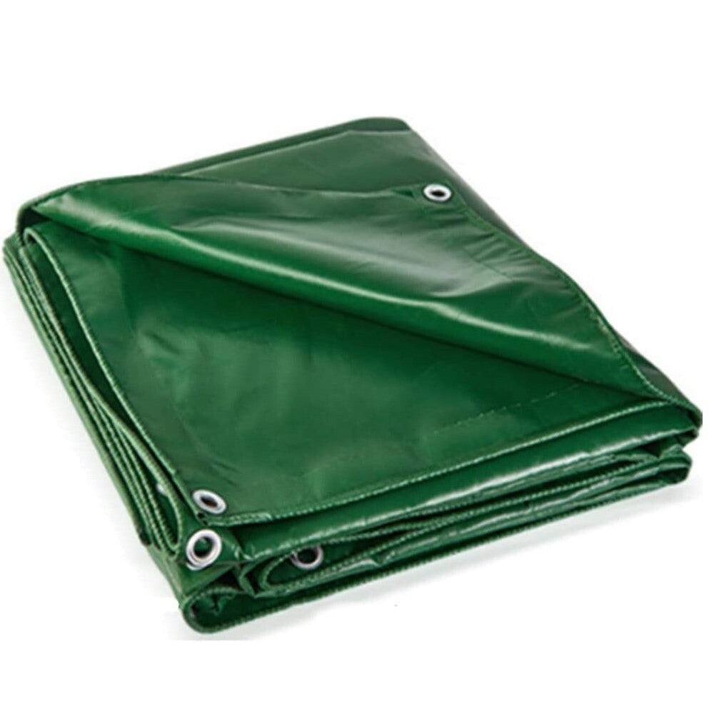Heavy duty green tarpaulin 4x3m PVC coated