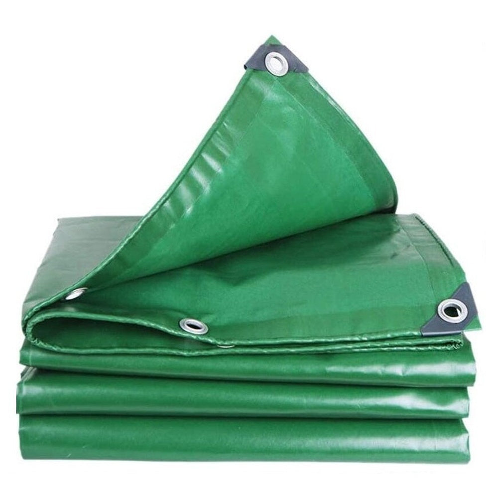 Green heavy duty PVC tarpaulin 6x4 metres