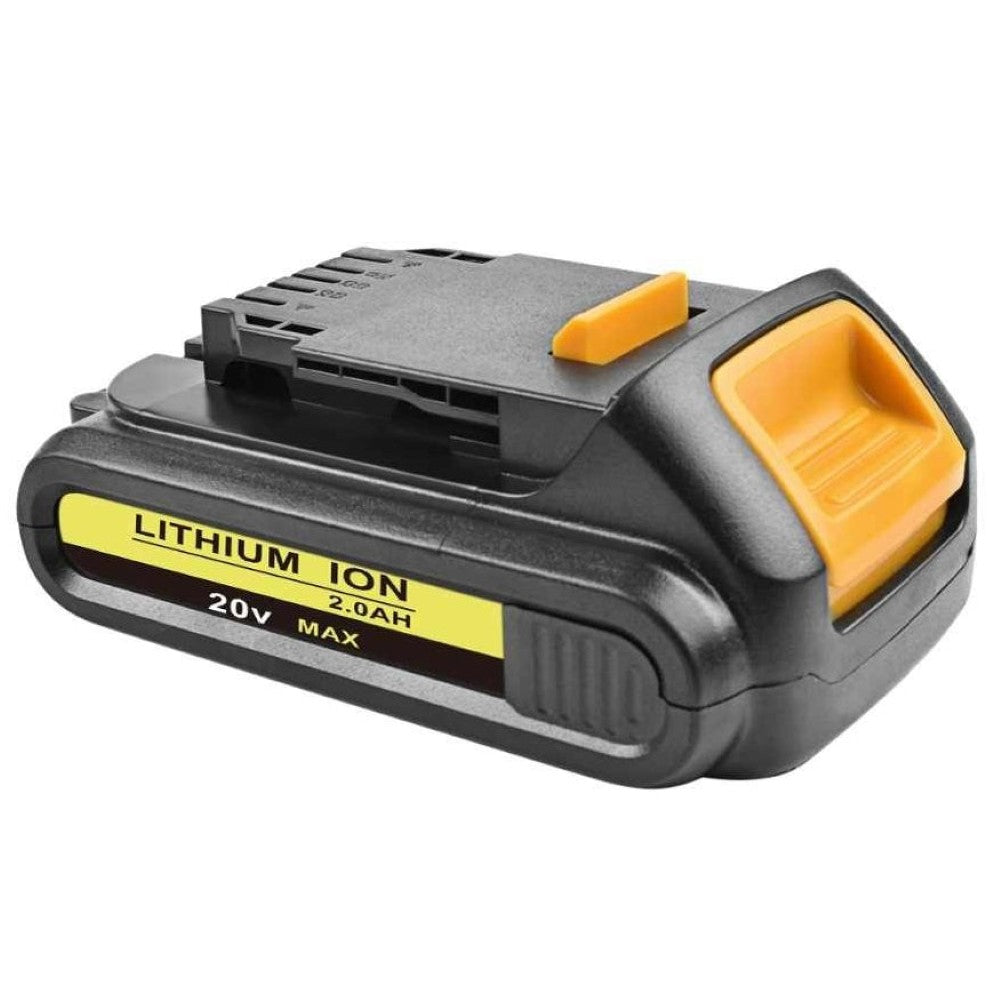 DeWalt battery showing voltage and capacity label