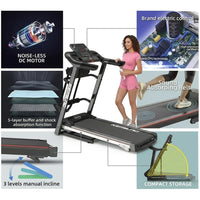Thumbnail for Multifunctional Foldable Treadmill 120 kg Capacity
