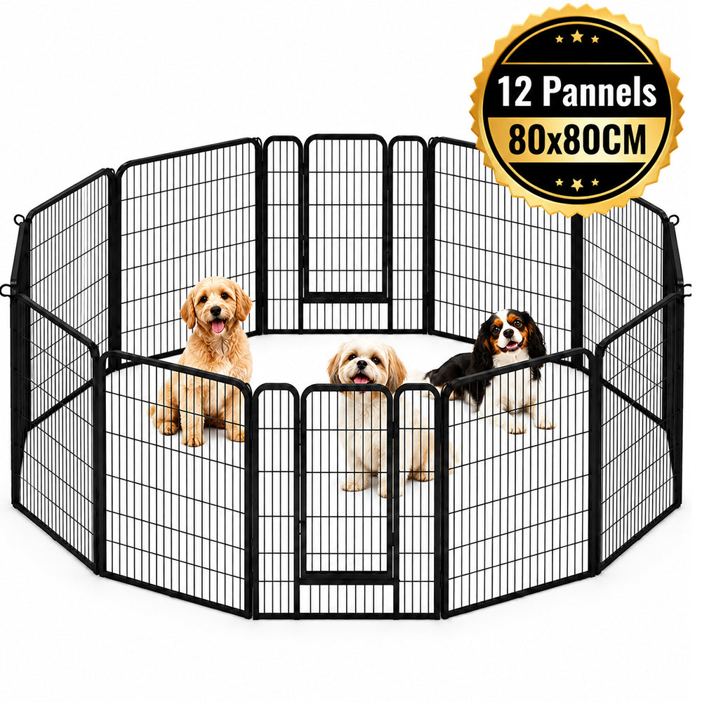 12 Panels Heavy Duty Dog Pen