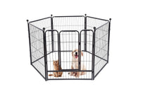 Thumbnail for Close-up of double latch on dog playpen door