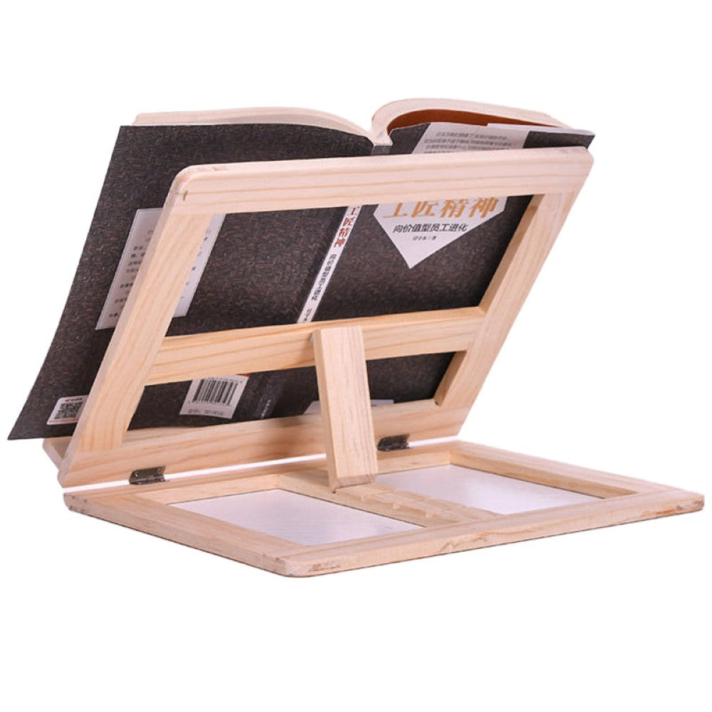 Portable wooden stand on kitchen bench