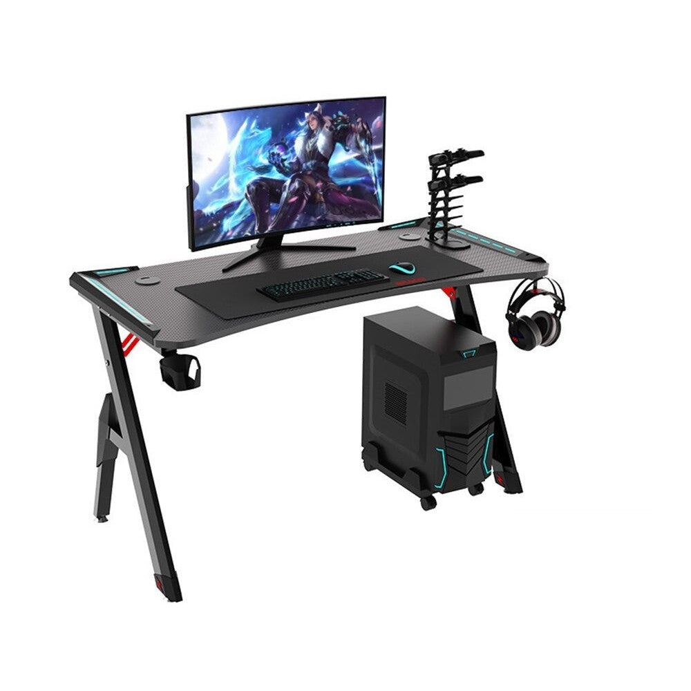 Ergonomic gaming desk 120cm with carbon fiber top