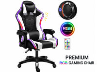 Thumbnail for Gaming Chair with Footrest – RGB Gaming Chair with Speakers & Lights