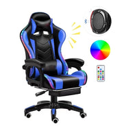 Thumbnail for Gaming chair footrest retracted under seat