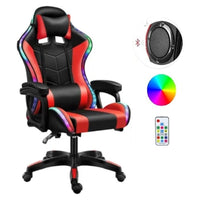 Thumbnail for Gaming Chair Office Chair With Foot Rest Racing Chair with Speaker and Light