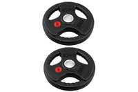 Thumbnail for Pair of bumper plates stacked together