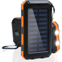 Thumbnail for Solar power bank orange colour with solar panel