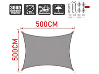 Thumbnail for Sun Shade Sail 5m*5m with hardware kit
