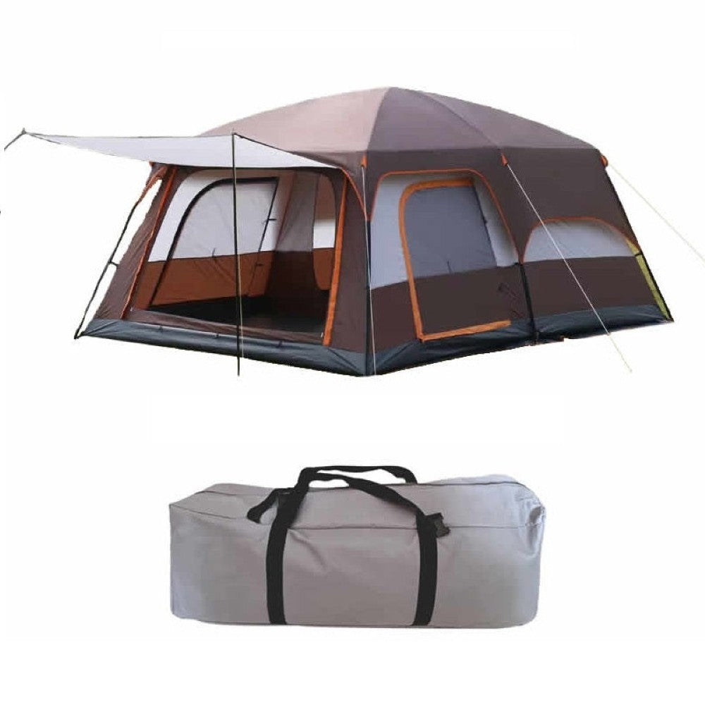 Camping tent 5-8 people brown colour front view