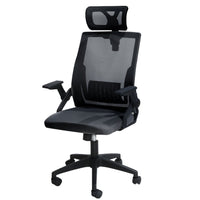 Thumbnail for Black ergonomic office chair mesh back