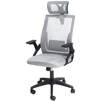 Thumbnail for Black and grey ergonomic office chair front view