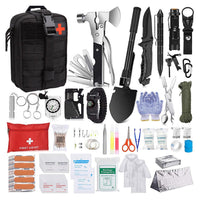Thumbnail for Emergency Survival Kit 163-in-1 in black Molle pouch