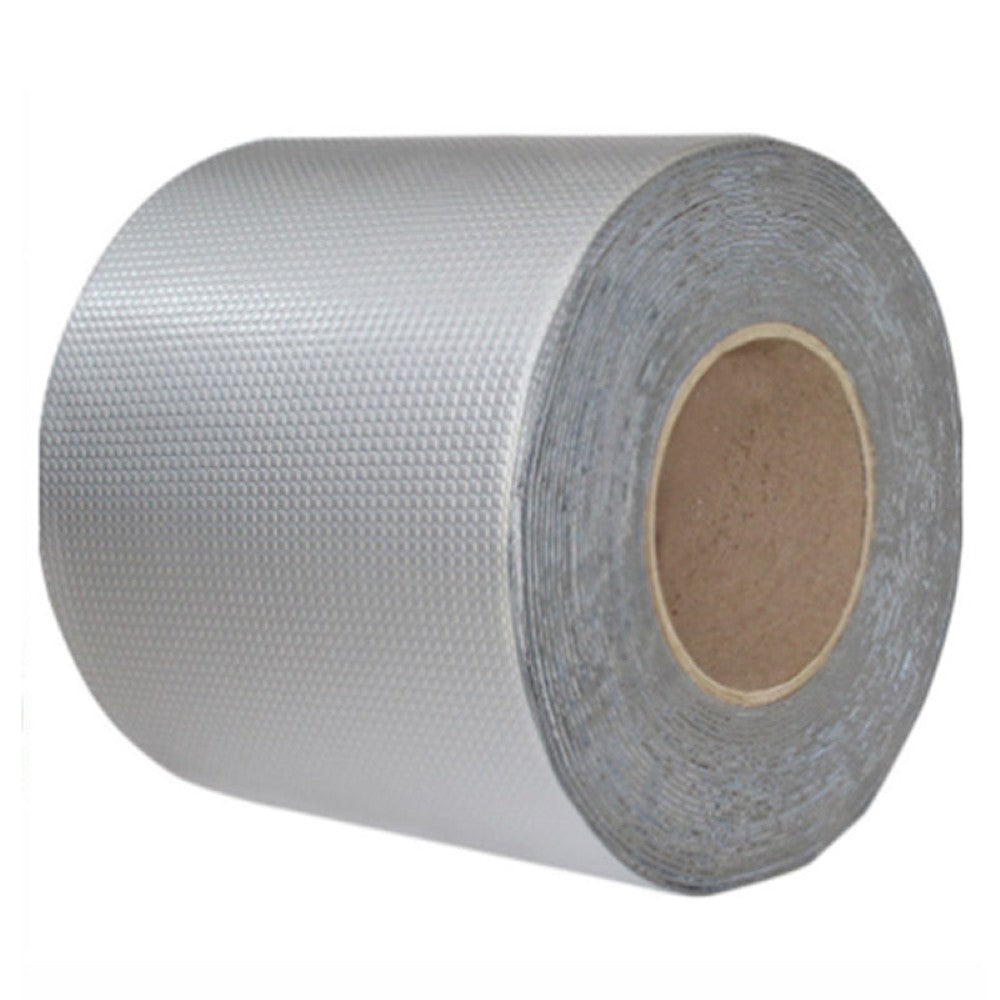 Aluminium foil tape on water pipe repair