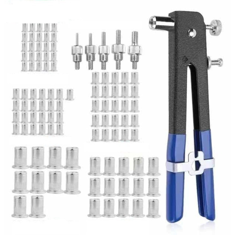Nut rivet gun tool showing mandrel size markings