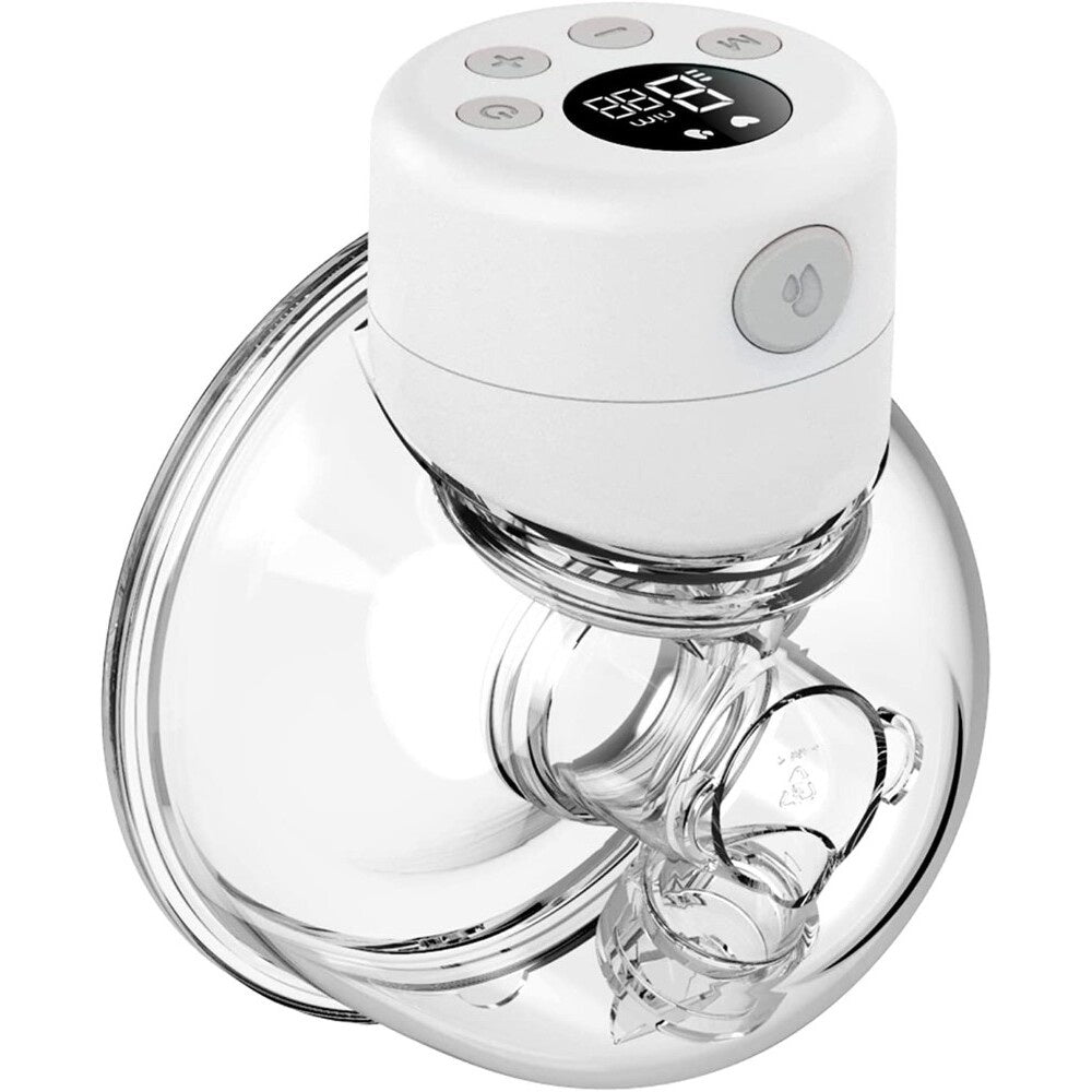 Electric breast pump used by mother