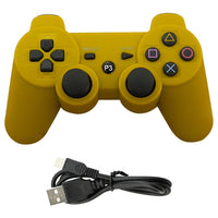 Thumbnail for PS3 wireless controller yellow with textured back surface