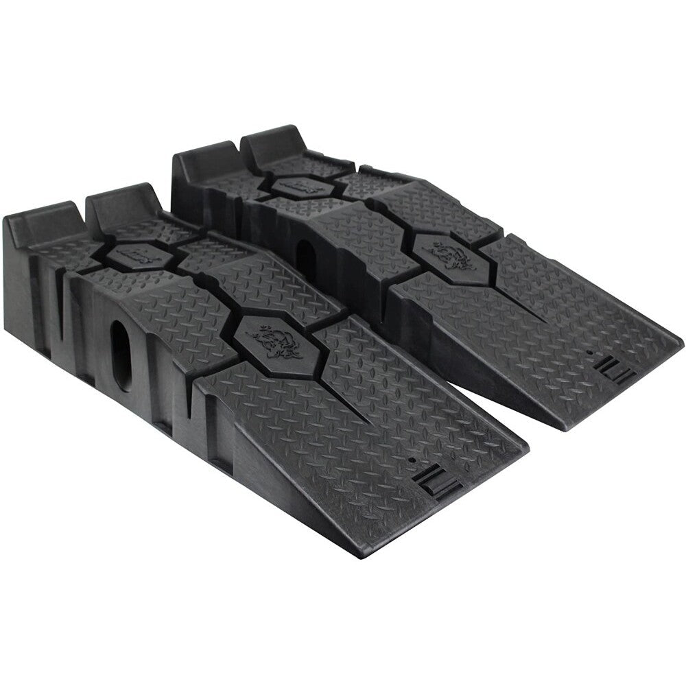 Car ramps pair black plastic 12000lb capacity side view