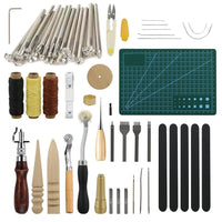 Thumbnail for 59 piece leather craft tools kit with groover and punches