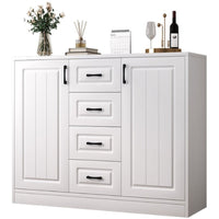 Thumbnail for White buffet cabinet kitchen cabinet 90x34x90cm