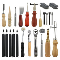 Thumbnail for Leather craft tools kit storage case included