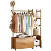 Thumbnail for Cloth rack coat rack with accessories on shelves