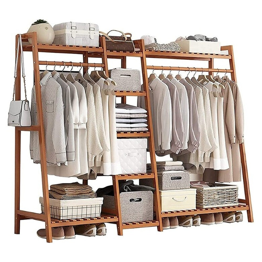 Wardrobe rack with vintage style design
