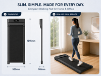 Thumbnail for Foldable Walking Pad Treadmill Compact Flat