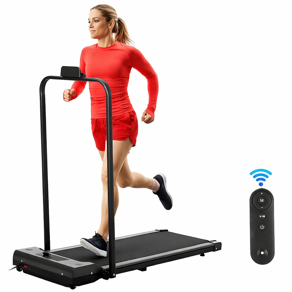 Foldable walking pad treadmill compact flat full view