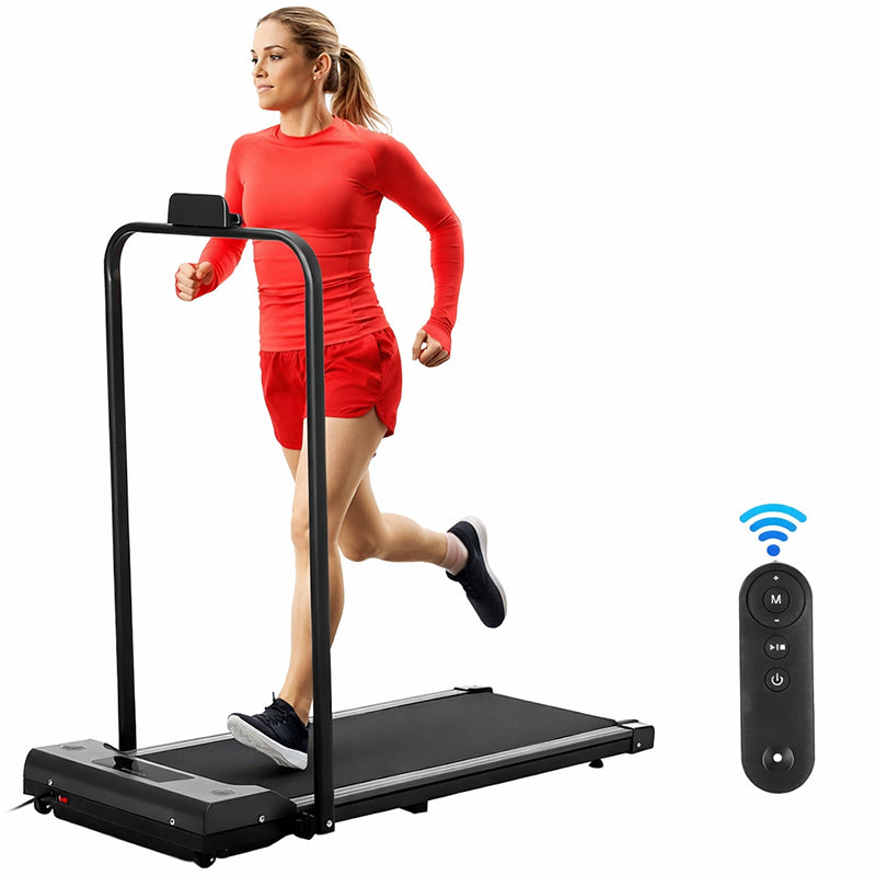 Foldable walking pad treadmill showing ABS and steel frame