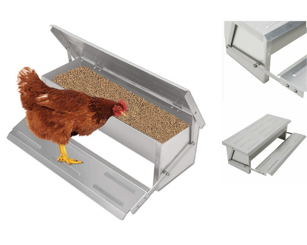 Chicken Feeder showing easy assembly parts