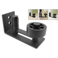 Thumbnail for Sliding barn door floor guide with black finish