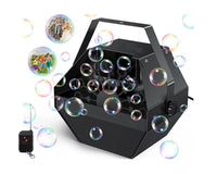 Thumbnail for Bubble machine outdoor with bubbles flying in sunlight