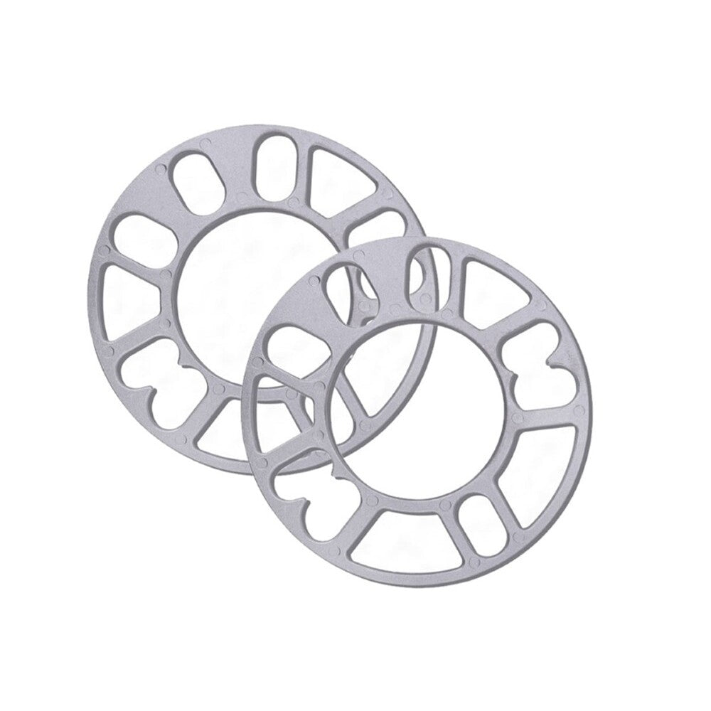 Wheel spacers on car alloy wheel hub