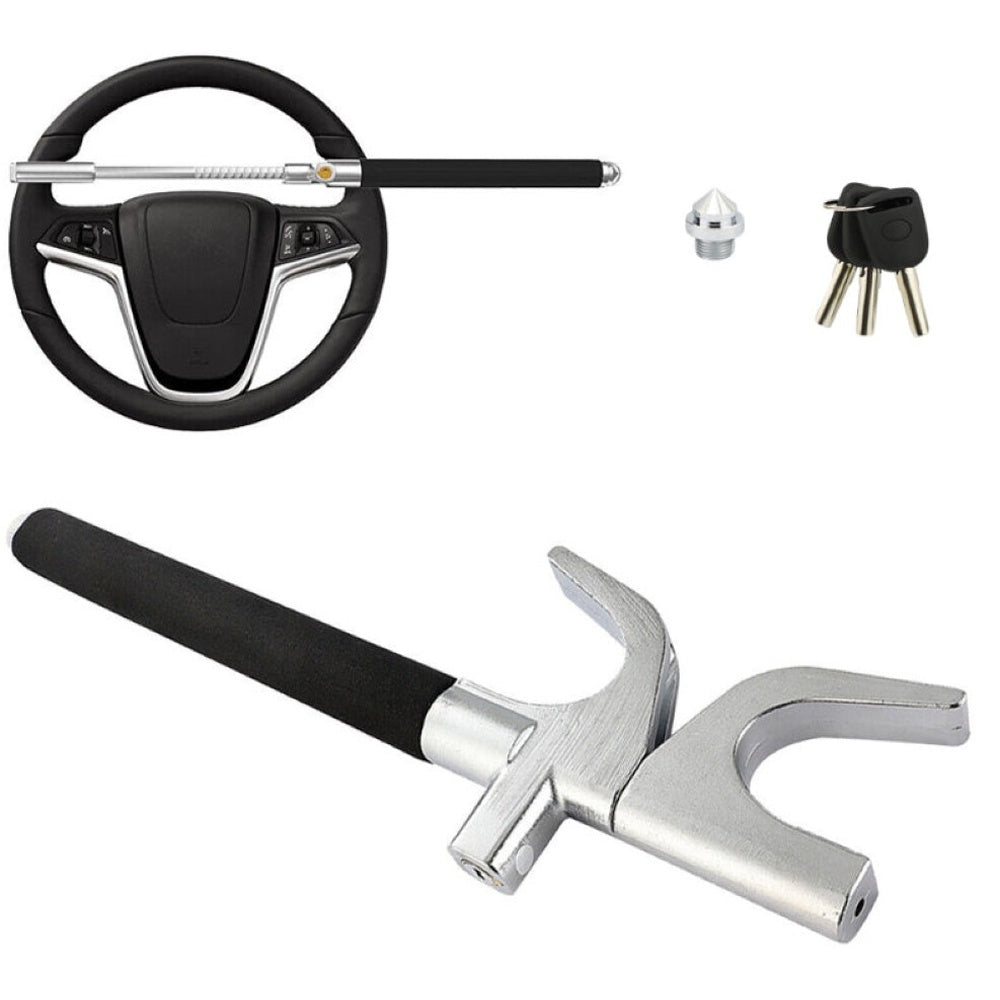 Car steering wheel lock stainless steel black finish