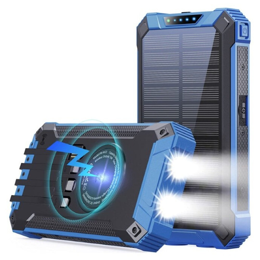 Solar power bank included USB cable and manual