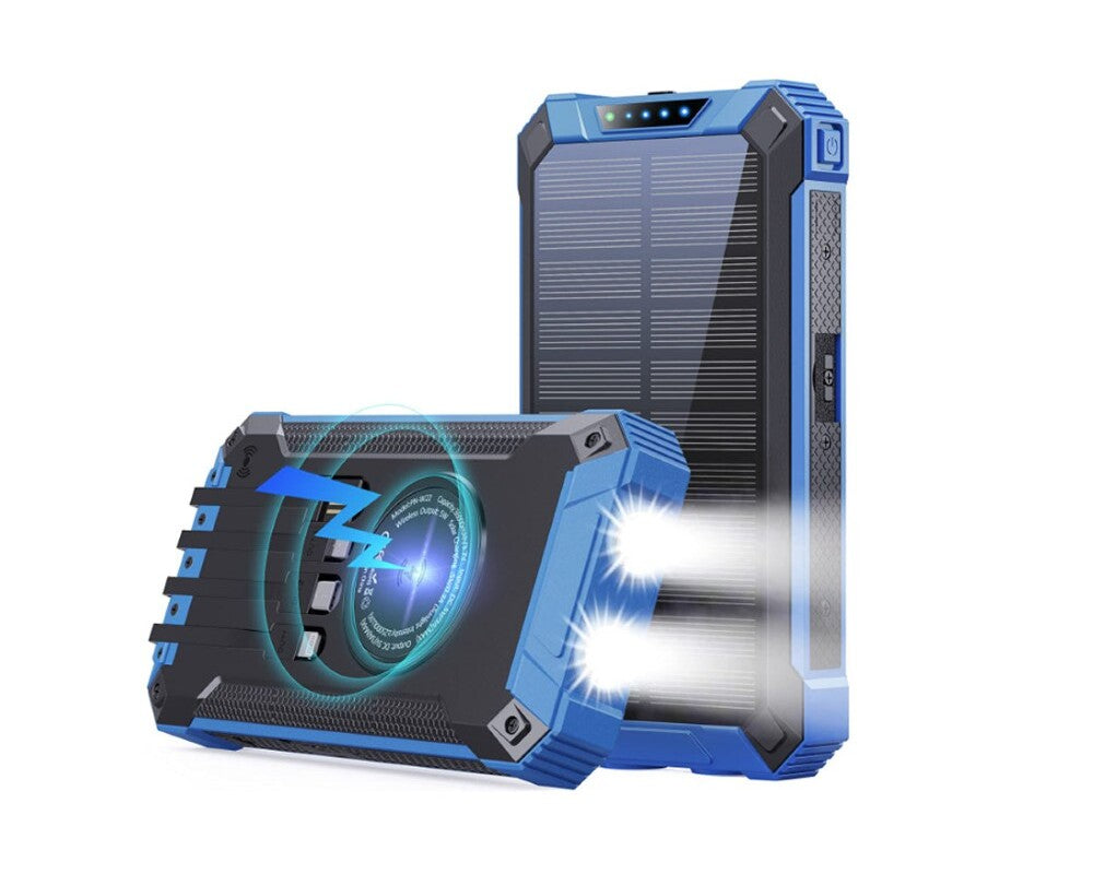 Solar power bank included USB cable and manual