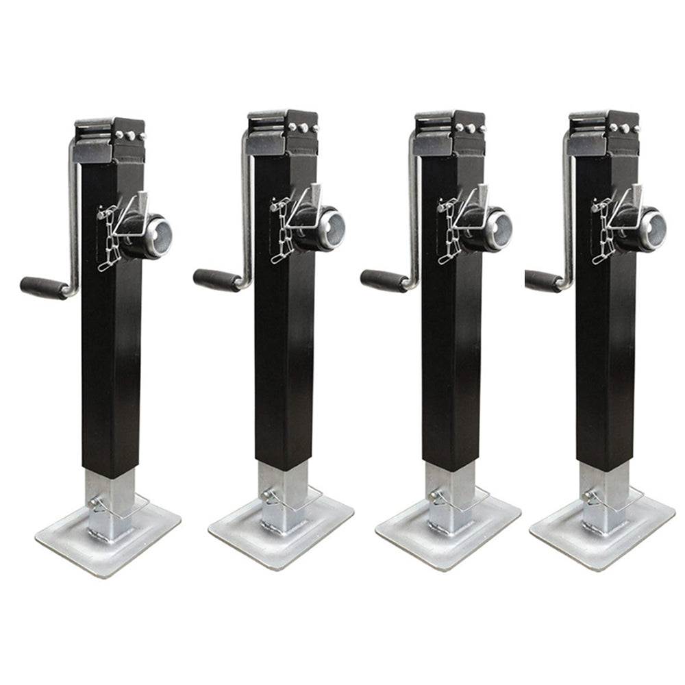 Trailer jack with sidewind crank handle