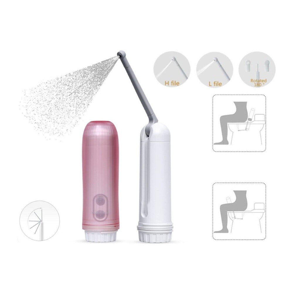 Portable electric travel bidet spray in white
