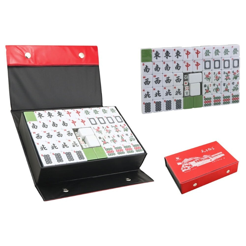Mahjong set ready for home game
