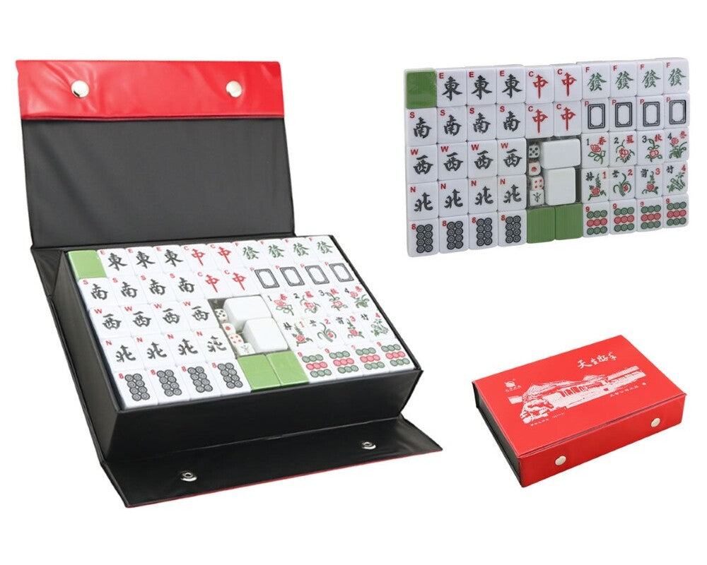 Mahjong set ready for home game